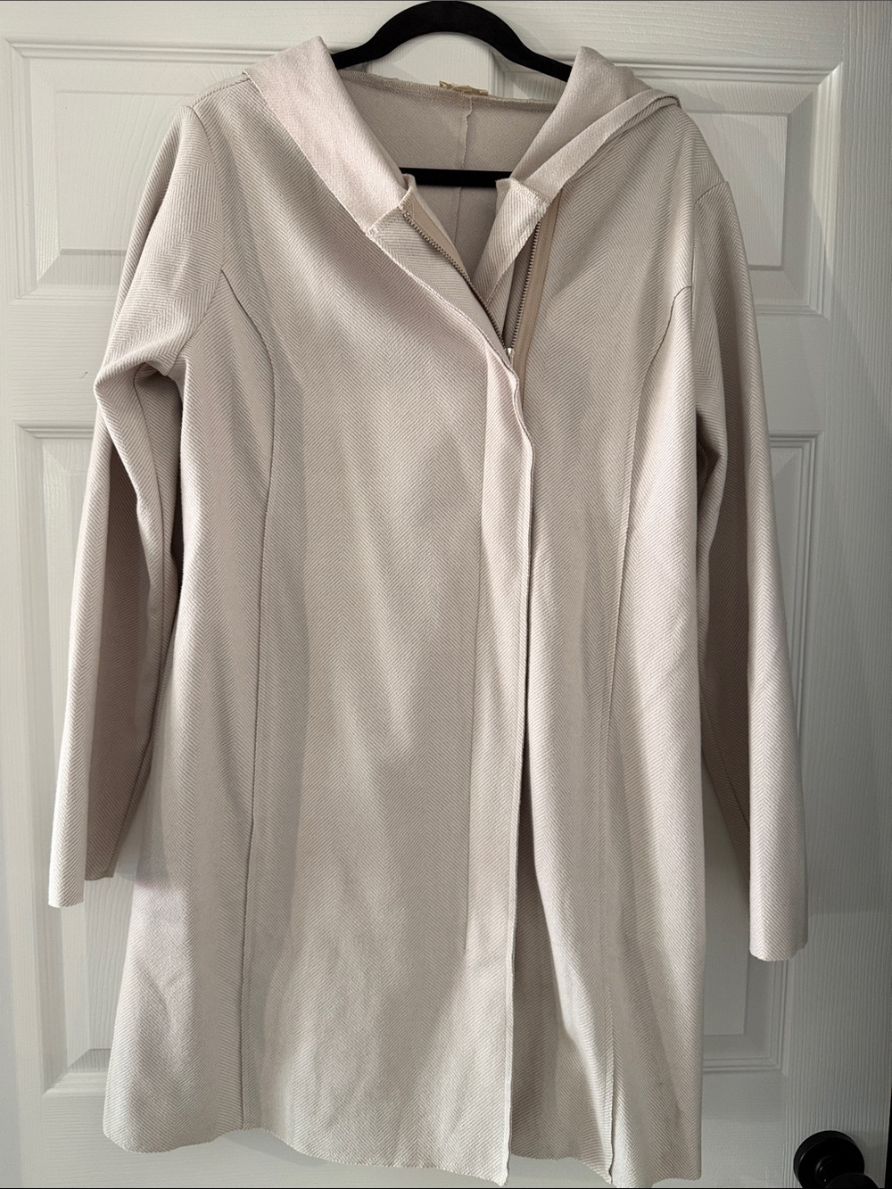 Hem & Thread Soft Cream Hooded Trench Coat